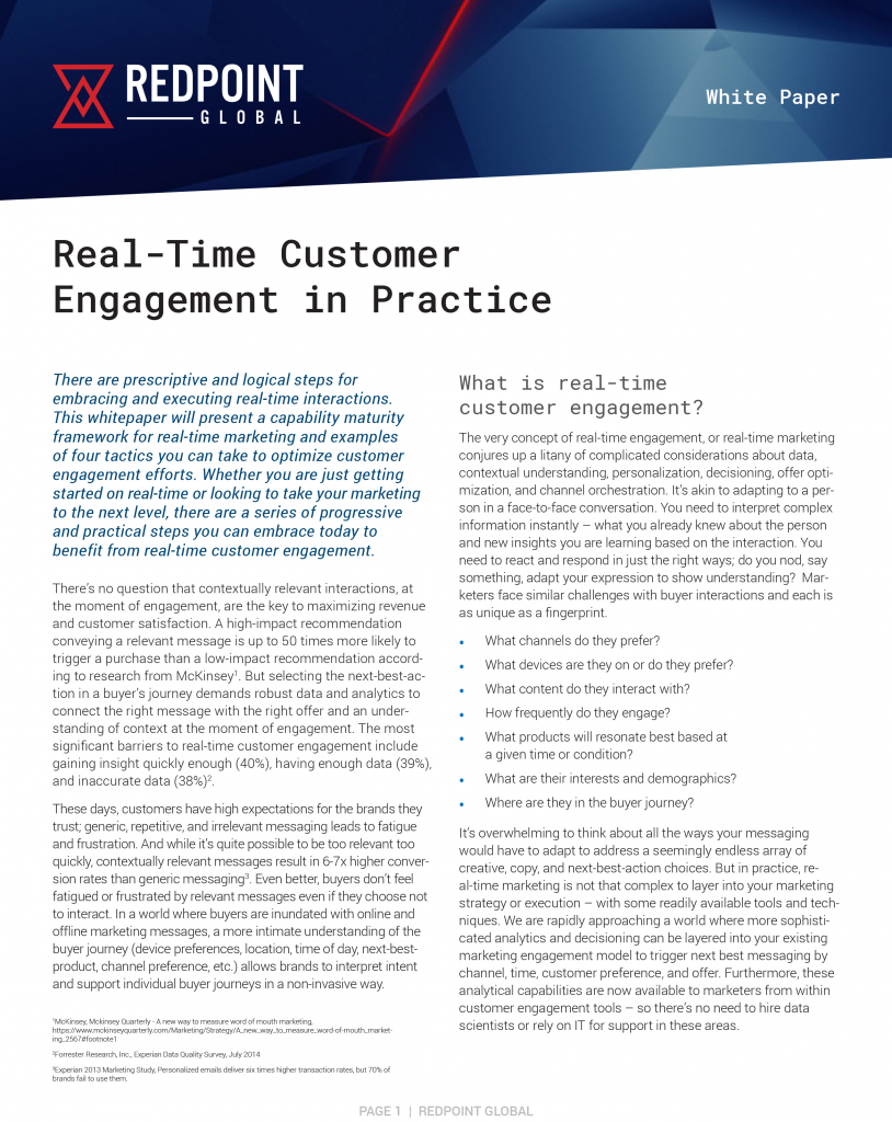 real time customer engagement cover image