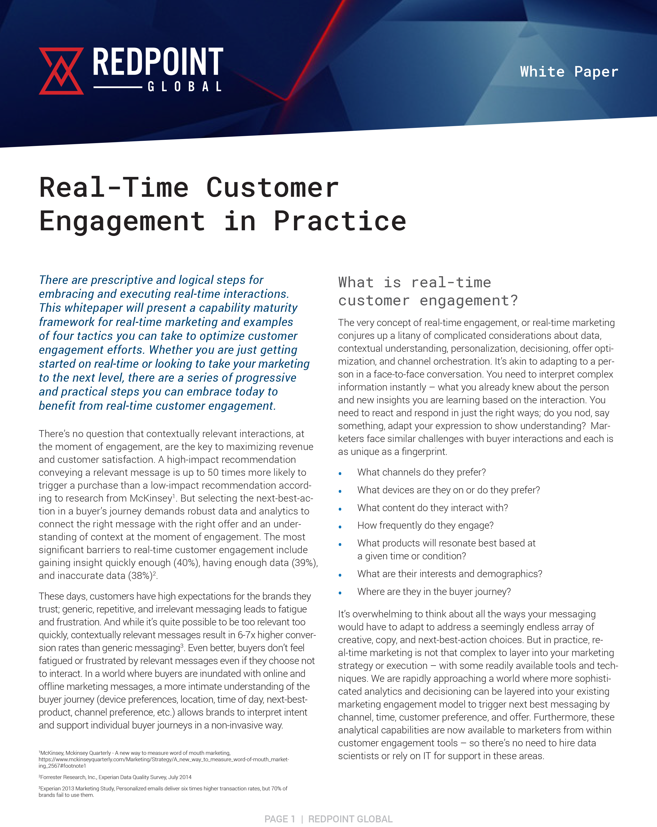 real-time customer engagement paper cover