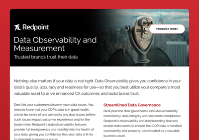 Data Observability and Measurement