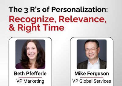 The 3 Rs of Great Personalization: Recognize, Relevance, Right Time